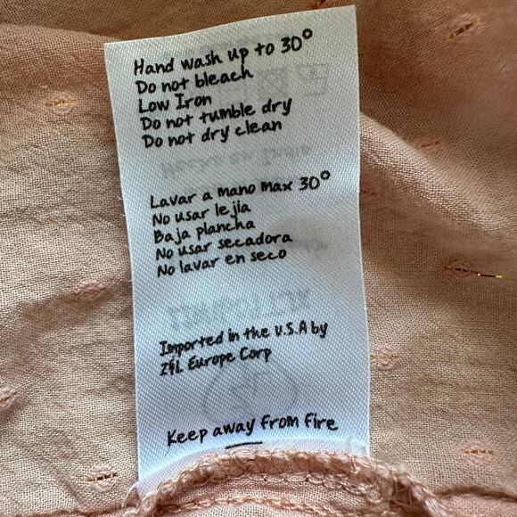 Z&L Europe Blush Pink Plunge Neck Tassel Mini Dress Cover Up Size L - Picture 11 of 12